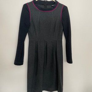 black, gray and pink dress